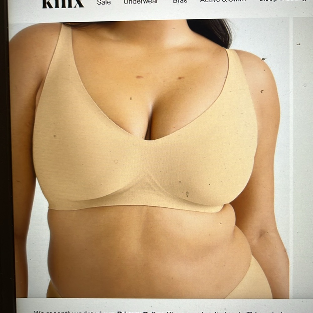 NWT Knix Revolution VNeck Bra Size 4XL‎ Color Warm Sand